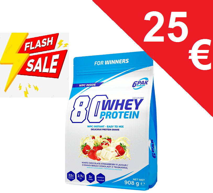 80% Whey Protein 908g (6PAK Nutrition)